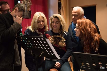 Michel Fugain en studio avec Anaïs Delva et Sophie Tapie