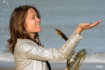 Portrait de Céline Bonacina - shooting du clip Crystal Rain