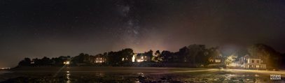 Panoramique de la plage des Souzeaux sous les étoiles, Noirmoutier