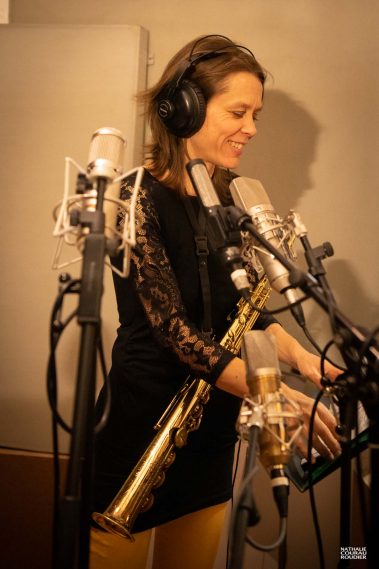 Portrait de Céline Bonacina aux studios l'Alhambra, Rochefort sur Mer, Cristal Records